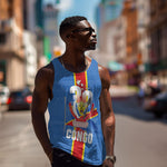 DR Congo Independence Day Men Tank Top Leopard Pattern With Coat Of Arms