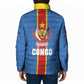DR Congo Independence Day Padded Jacket Leopard Pattern With Coat Of Arms