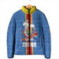 DR Congo Independence Day Padded Jacket Leopard Pattern With Coat Of Arms
