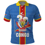 DR Congo Independence Day Polo Shirt Leopard Pattern With Coat Of Arms