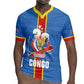 DR Congo Independence Day Rugby Jersey Leopard Pattern With Coat Of Arms