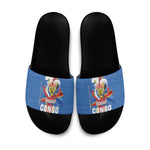 DR Congo Independence Day Slide Sandals Leopard Pattern With Coat Of Arms