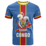 DR Congo Independence Day T shirt Leopard Pattern With Coat Of Arms