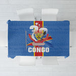DR Congo Independence Day Tablecloth Leopard Pattern With Coat Of Arms