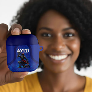 Haiti Ayiti Nan Mondyal 2026 AirPods Case Fyete Lit Victwa Blue Version