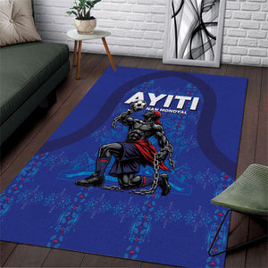 Haiti Ayiti Nan Mondyal 2026 Area Rug Fyete Lit Victwa Blue Version