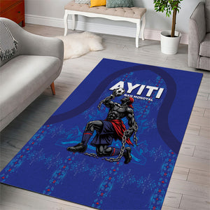 Haiti Ayiti Nan Mondyal 2026 Area Rug Fyete Lit Victwa Blue Version