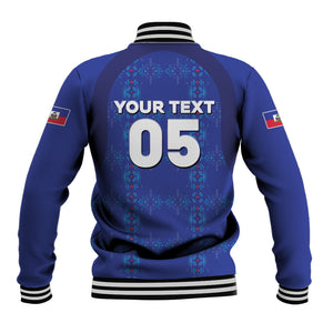Custom Haiti Ayiti Nan Mondyal 2026 Baseball Jacket Fyete Lit Victwa Blue Version