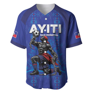Custom Haiti Ayiti Nan Mondyal 2026 Baseball Jersey Fyete Lit Victwa Blue Version