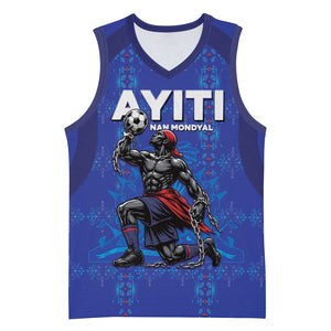 Custom Haiti Ayiti Nan Mondyal 2026 Basketball Jersey Fyete Lit Victwa Blue Version