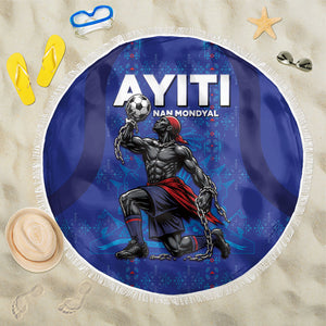 Haiti Ayiti Nan Mondyal 2026 Beach Blanket Fyete Lit Victwa Blue Version