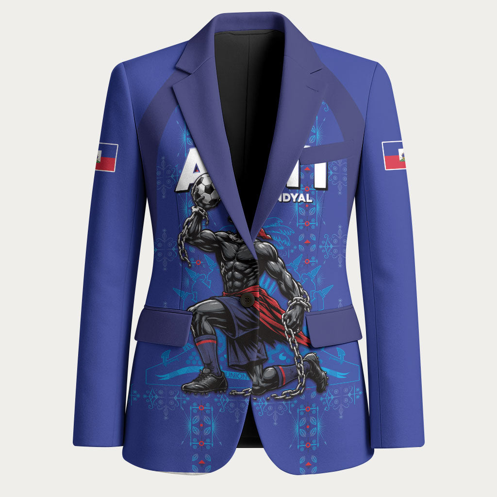 Custom Haiti Ayiti Nan Mondyal 2026 Blazer Fyete Lit Victwa Blue Version