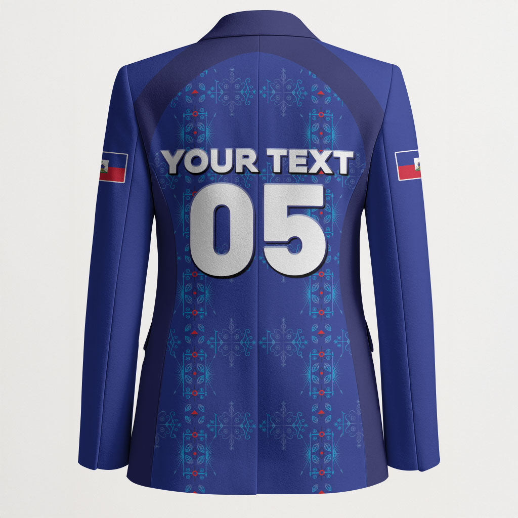Custom Haiti Ayiti Nan Mondyal 2026 Blazer Fyete Lit Victwa Blue Version