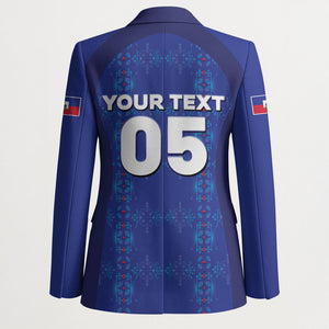 Custom Haiti Ayiti Nan Mondyal 2026 Blazer Fyete Lit Victwa Blue Version