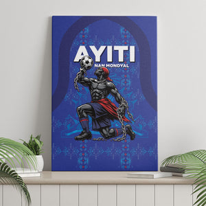 Haiti Ayiti Nan Mondyal 2026 Canvas Wall Art Fyete Lit Victwa Blue Version