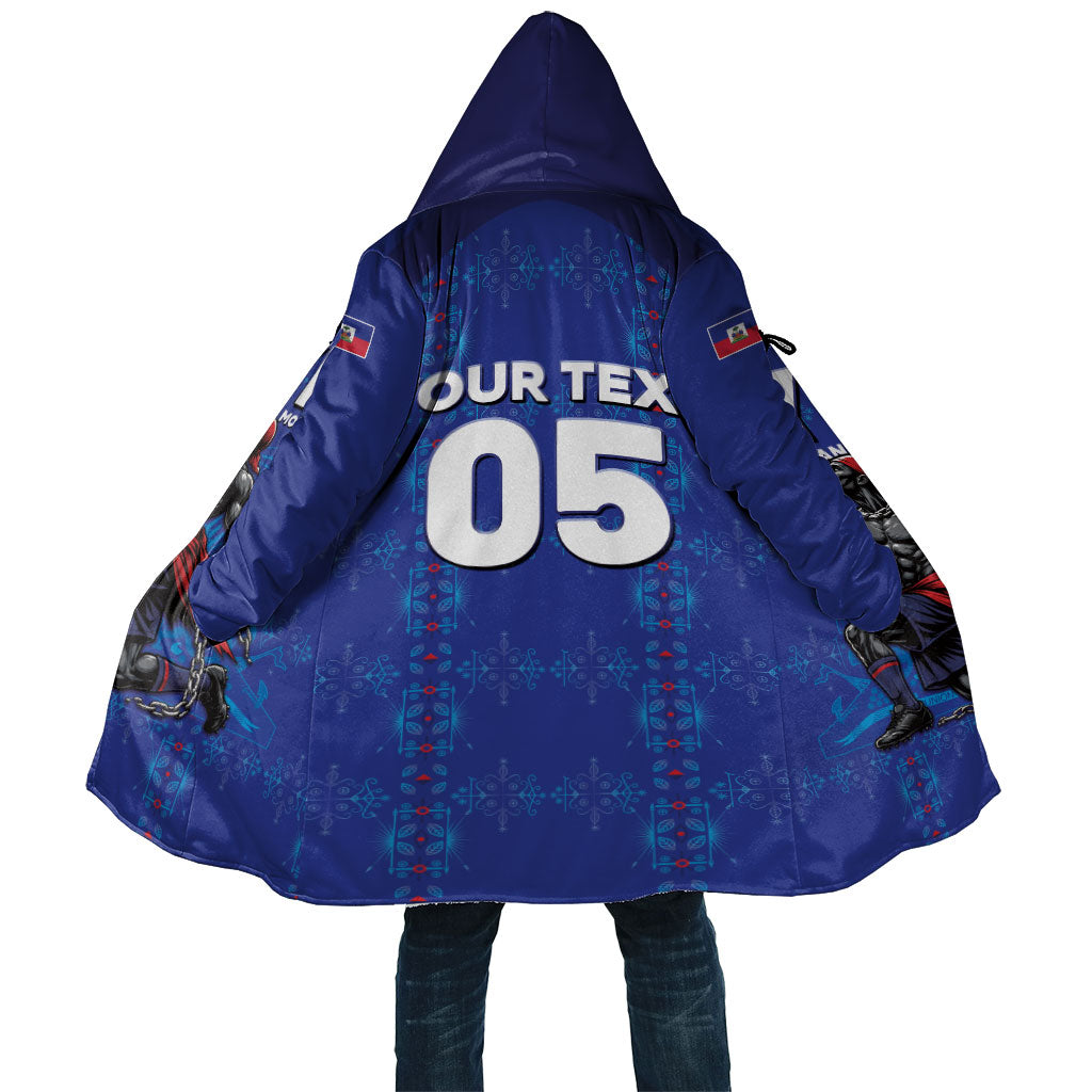 Custom Haiti Ayiti Nan Mondyal 2026 Cloak Fyete Lit Victwa Blue Version