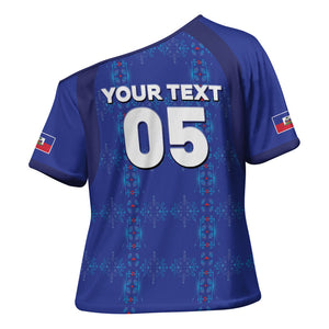 Custom Haiti Ayiti Nan Mondyal 2026 Cross Shoulder Shirt Fyete Lit Victwa Blue Version