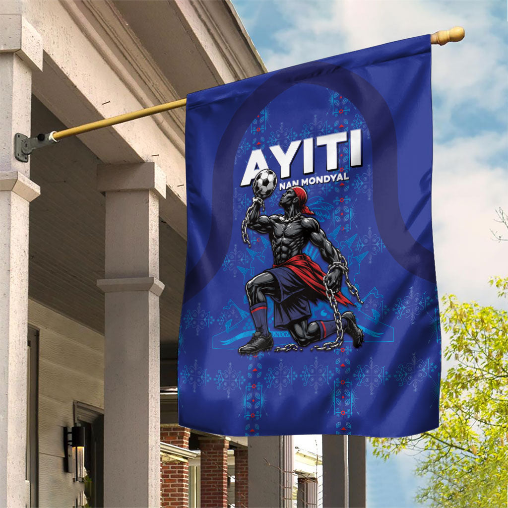 Haiti Ayiti Nan Mondyal 2026 Garden Flag Fyete Lit Victwa Blue Version