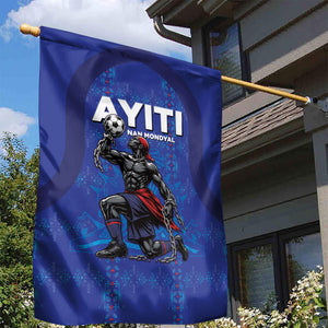 Haiti Ayiti Nan Mondyal 2026 Garden Flag Fyete Lit Victwa Blue Version