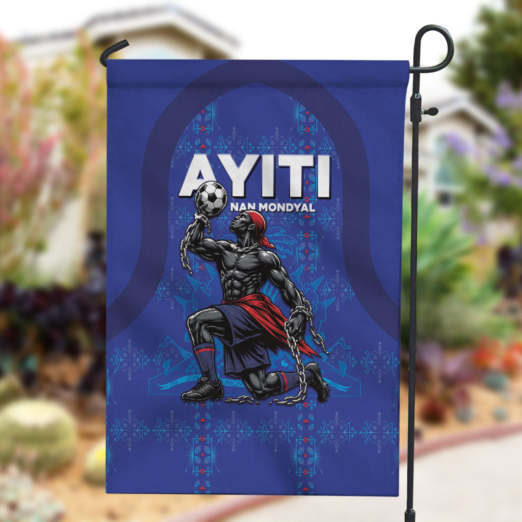Haiti Ayiti Nan Mondyal 2026 Garden Flag Fyete Lit Victwa Blue Version