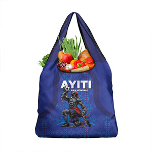 Haiti Ayiti Nan Mondyal 2026 Grocery Bag Fyete Lit Victwa Blue Version