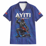 Custom Haiti Ayiti Nan Mondyal 2026 Hawaiian Shirt Fyete Lit Victwa Blue Version