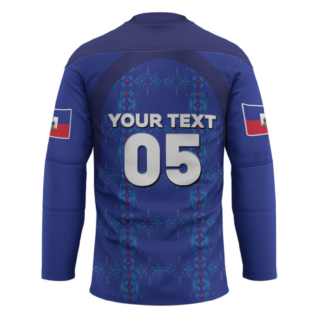 Custom Haiti Ayiti Nan Mondyal 2026 Hockey Jersey Fyete Lit Victwa Blue Version