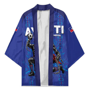 Custom Haiti Ayiti Nan Mondyal 2026 Kimono Fyete Lit Victwa Blue Version