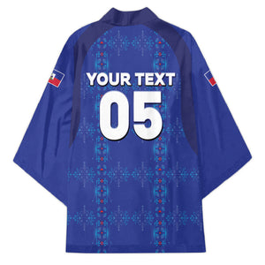 Custom Haiti Ayiti Nan Mondyal 2026 Kimono Fyete Lit Victwa Blue Version