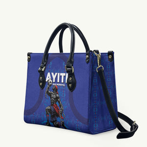 Haiti Ayiti Nan Mondyal 2026 Leather Bag Fyete Lit Victwa Blue Version