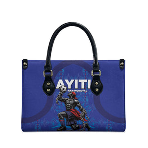 Haiti Ayiti Nan Mondyal 2026 Leather Bag Fyete Lit Victwa Blue Version