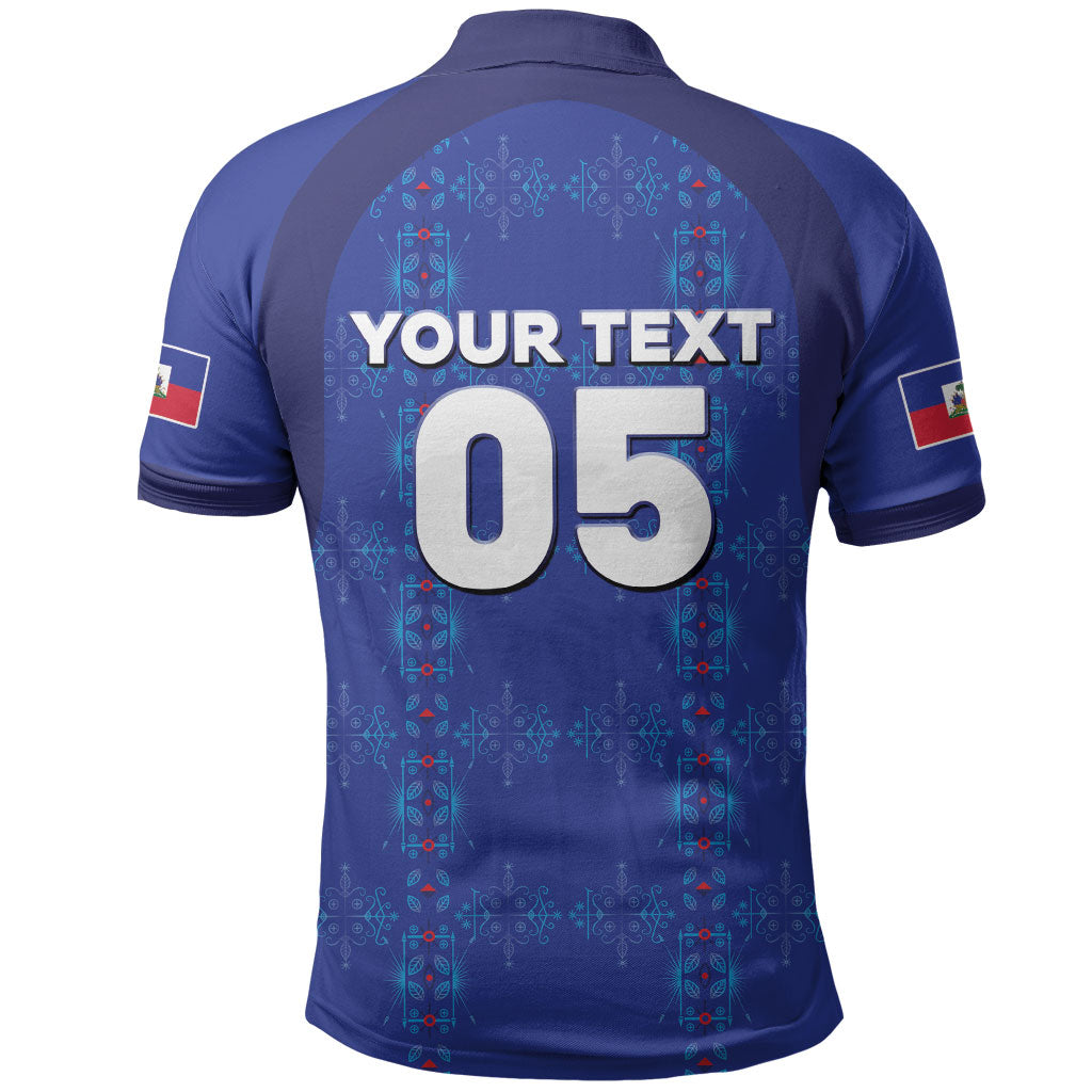 Custom Haiti Ayiti Nan Mondyal 2026 Polo Shirt Fyete Lit Victwa Blue Version