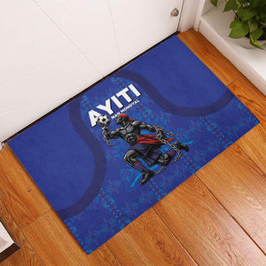 Haiti Ayiti Nan Mondyal 2026 Rubber Doormat Fyete Lit Victwa Blue Version