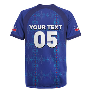 Custom Haiti Ayiti Nan Mondyal 2026 Rugby Jersey Fyete Lit Victwa Blue Version
