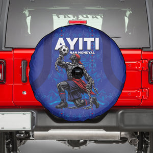 Haiti Ayiti Nan Mondyal 2026 Spare Tire Cover Fyete Lit Victwa Blue Version