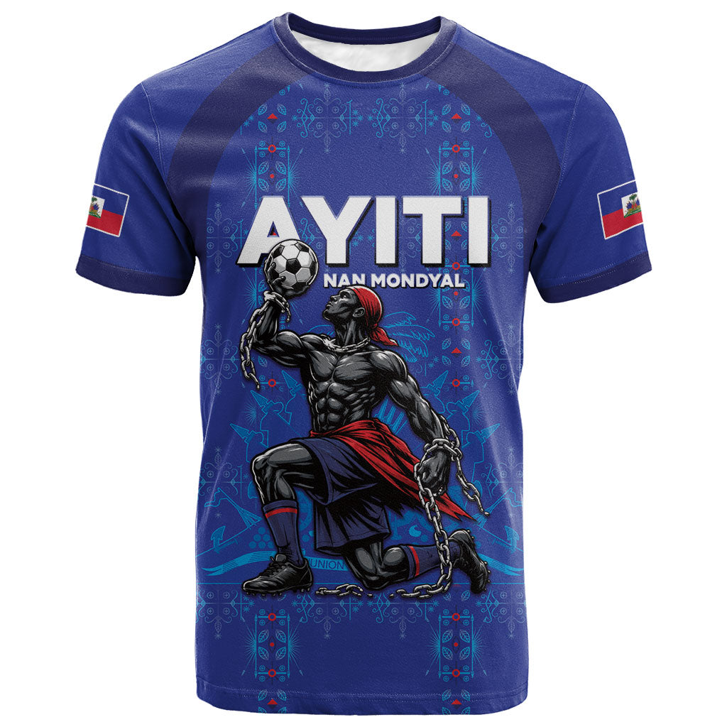 Custom Haiti Ayiti Nan Mondyal 2026 T shirt Fyete Lit Victwa Blue Version