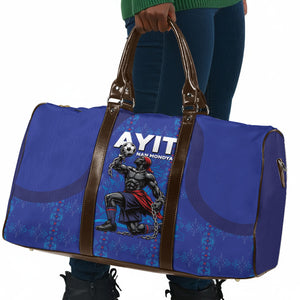 Haiti Ayiti Nan Mondyal 2026 Travel Bag Fyete Lit Victwa Blue Version