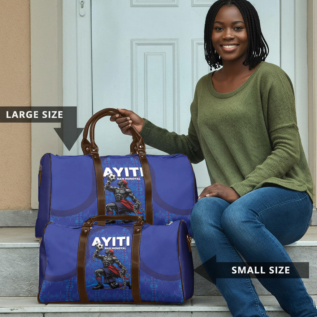 Haiti Ayiti Nan Mondyal 2026 Travel Bag Fyete Lit Victwa Blue Version