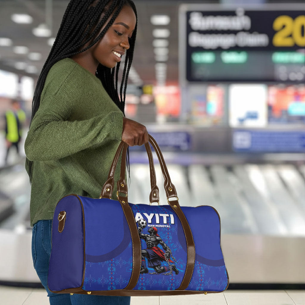 Haiti Ayiti Nan Mondyal 2026 Travel Bag Fyete Lit Victwa Blue Version