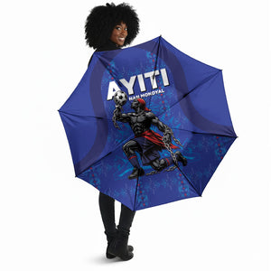 Haiti Ayiti Nan Mondyal 2026 Umbrella Fyete Lit Victwa Blue Version