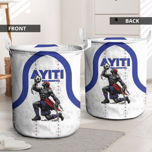 Haiti Ayiti Nan Mondyal 2026 Laundry Basket Fyete Lit Victwa White Version