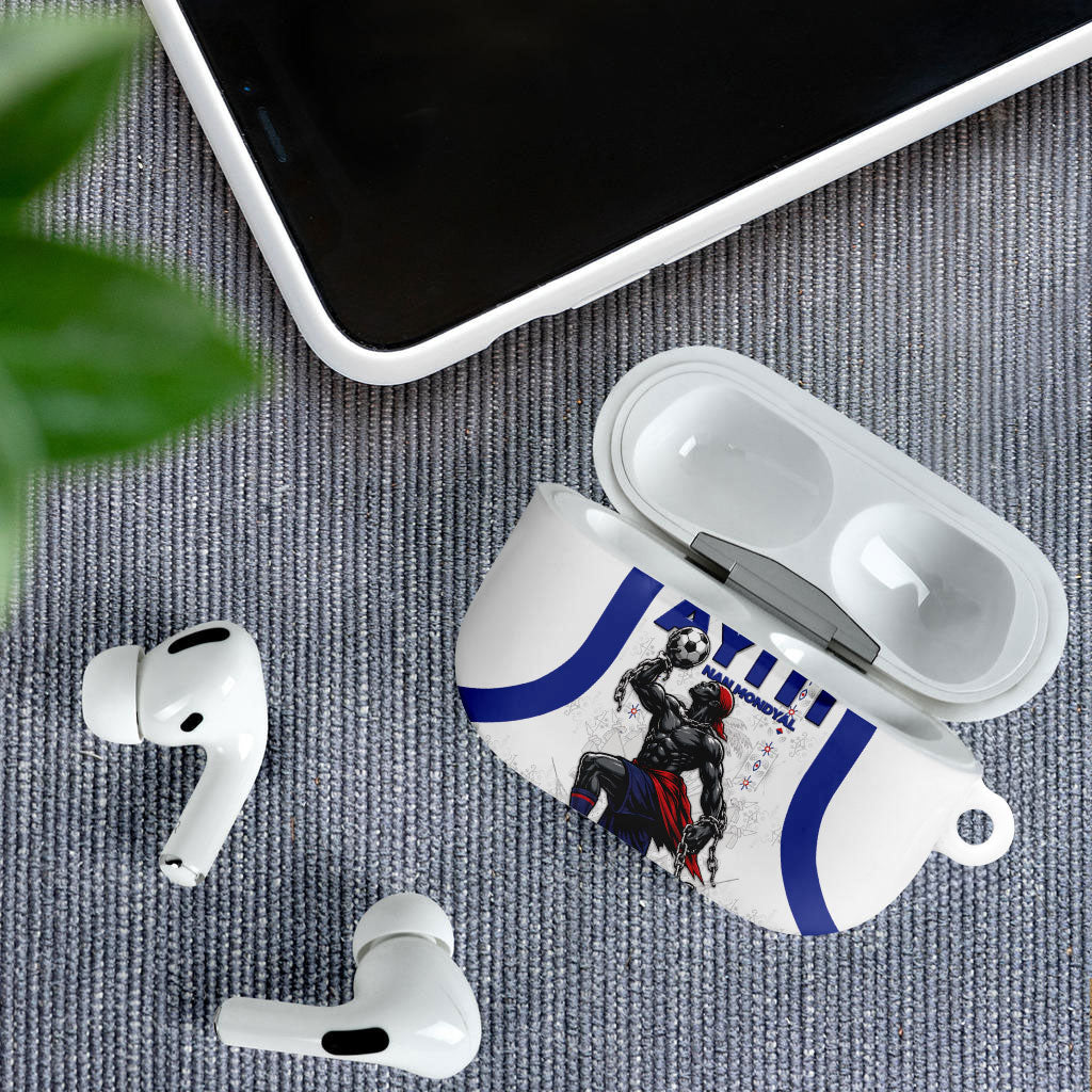 Haiti Ayiti Nan Mondyal 2026 AirPods Case Fyete Lit Victwa White Version