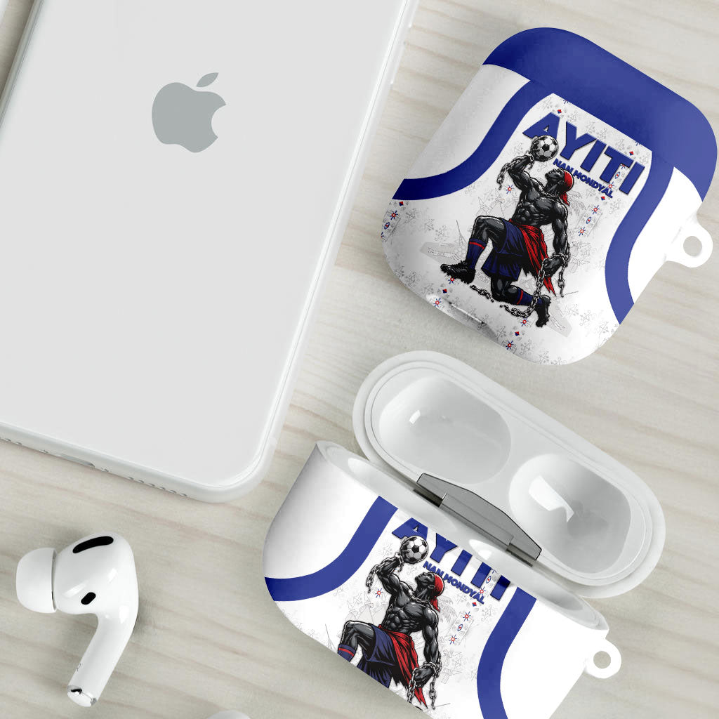 Haiti Ayiti Nan Mondyal 2026 AirPods Case Fyete Lit Victwa White Version