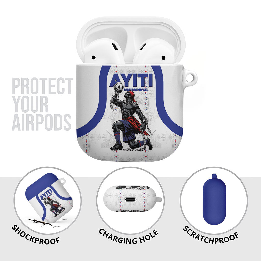 Haiti Ayiti Nan Mondyal 2026 AirPods Case Fyete Lit Victwa White Version