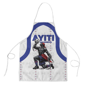 Haiti Ayiti Nan Mondyal 2026 Apron Fyete Lit Victwa White Version