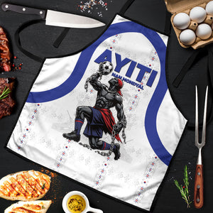 Haiti Ayiti Nan Mondyal 2026 Apron Fyete Lit Victwa White Version