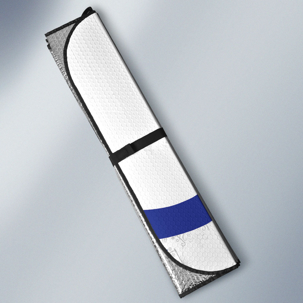 Haiti Ayiti Nan Mondyal 2026 Auto Sun Shade Fyete Lit Victwa White Version