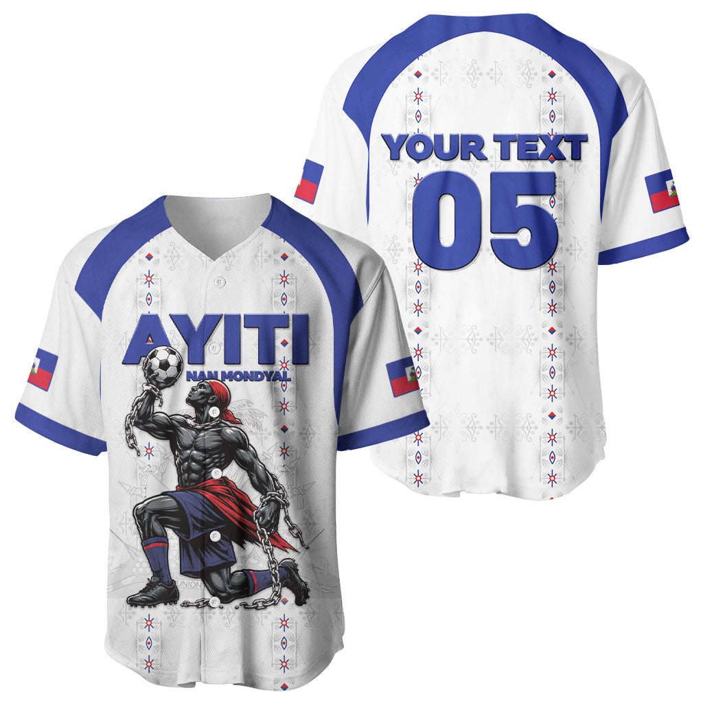 Custom Haiti Ayiti Nan Mondyal 2026 Baseball Jersey Fyete Lit Victwa White Version