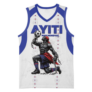 Custom Haiti Ayiti Nan Mondyal 2026 Basketball Jersey Fyete Lit Victwa White Version