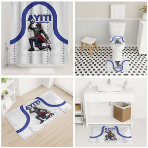 Haiti Ayiti Nan Mondyal 2026 Bathroom Set Fyete Lit Victwa White Version